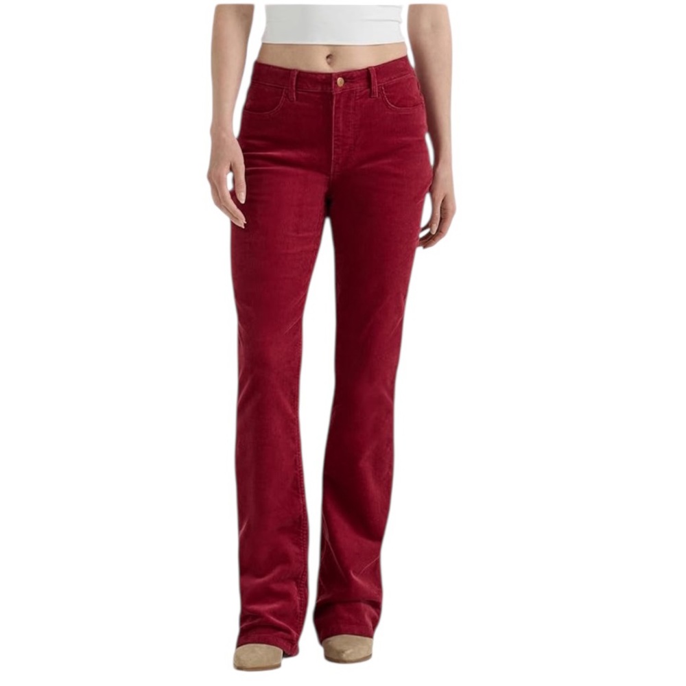 NWT Wrangler Women's High Rise Bold Boot Jean 6/28 In Color Carmine